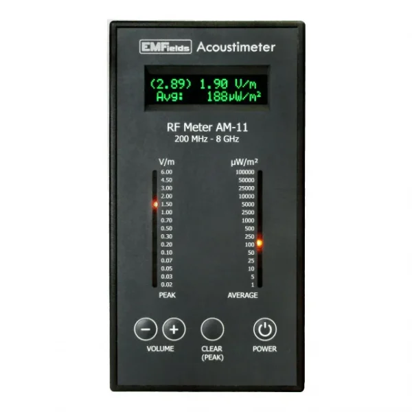 The EMFields Acoustimeter AM11 is a powerful radio frequency (RF) / microwave detector.