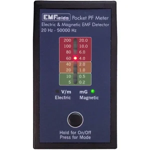 EMF pocket meter for measuring low electric & magnetic fields
