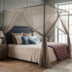 BlocSilver® Four-Poster EMF Bed Canopy With Easy-Assemble Frame