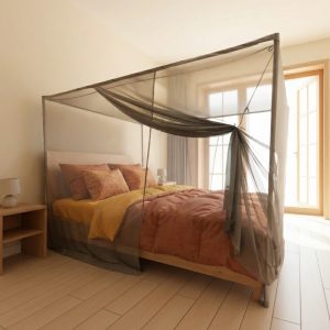 BlocSilver® Four-Poster EMF Bed Canopy With Frame — Lower Height (1.5m)