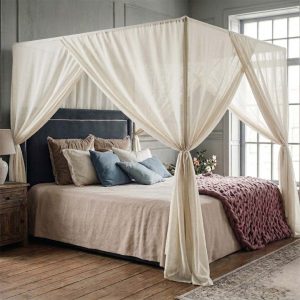 Luxury Swiss Shield Four-Poster EMF-Shielding Canopy with Steel Frame