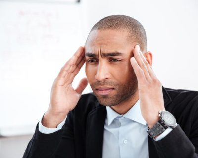 man with headache